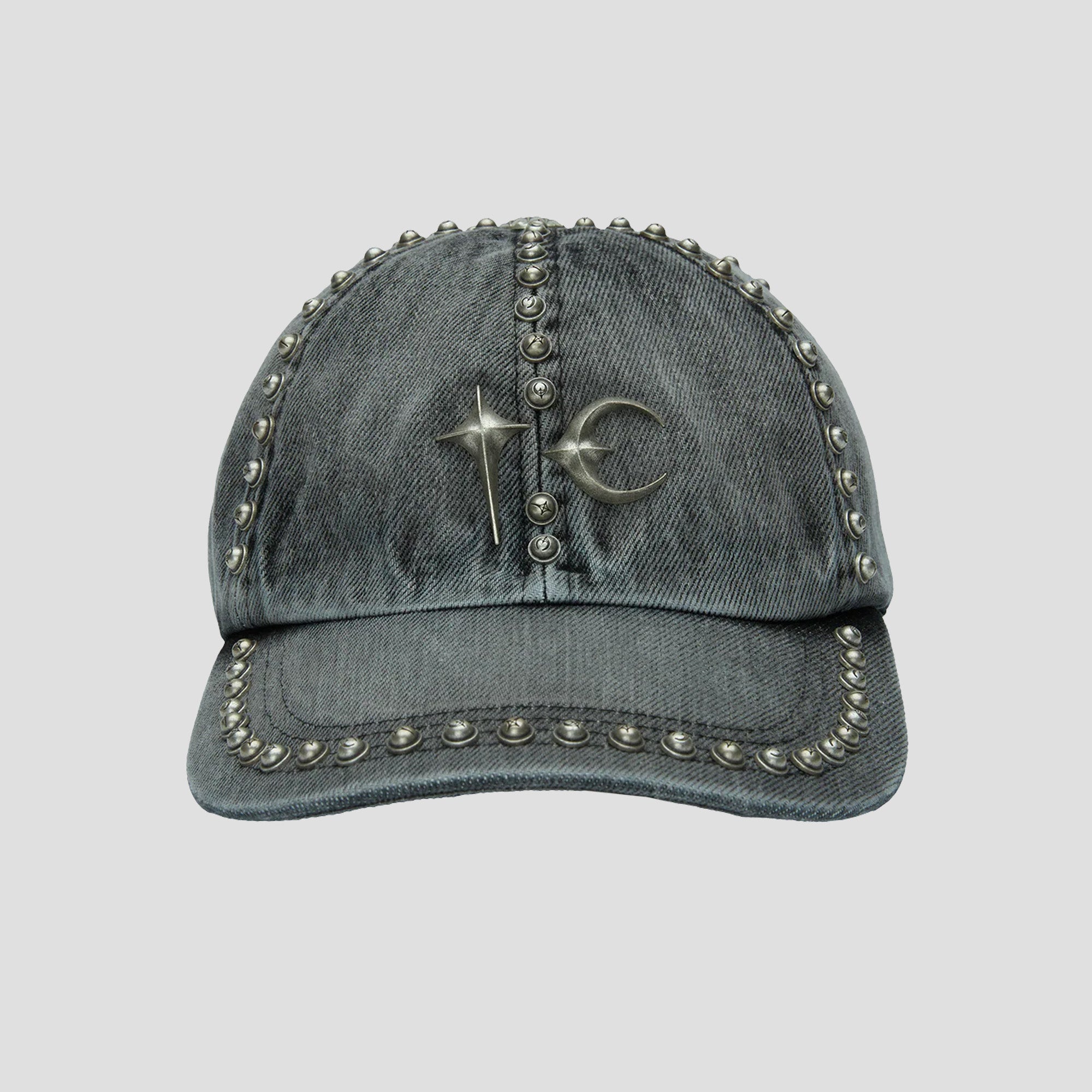 STUDDED DENIM CAP
