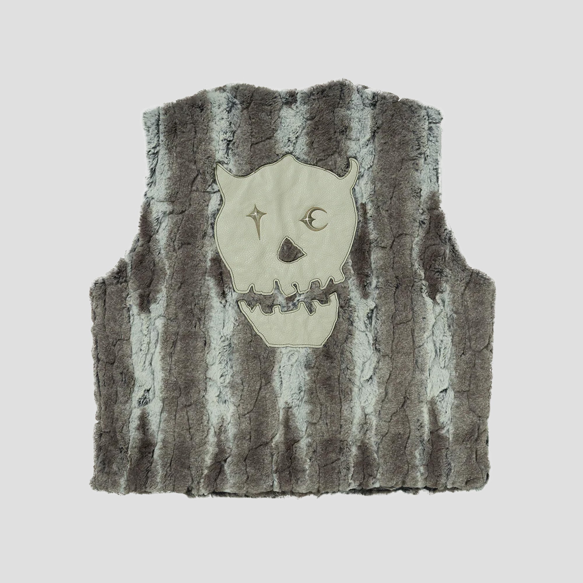 TC SKULL FUR VEST