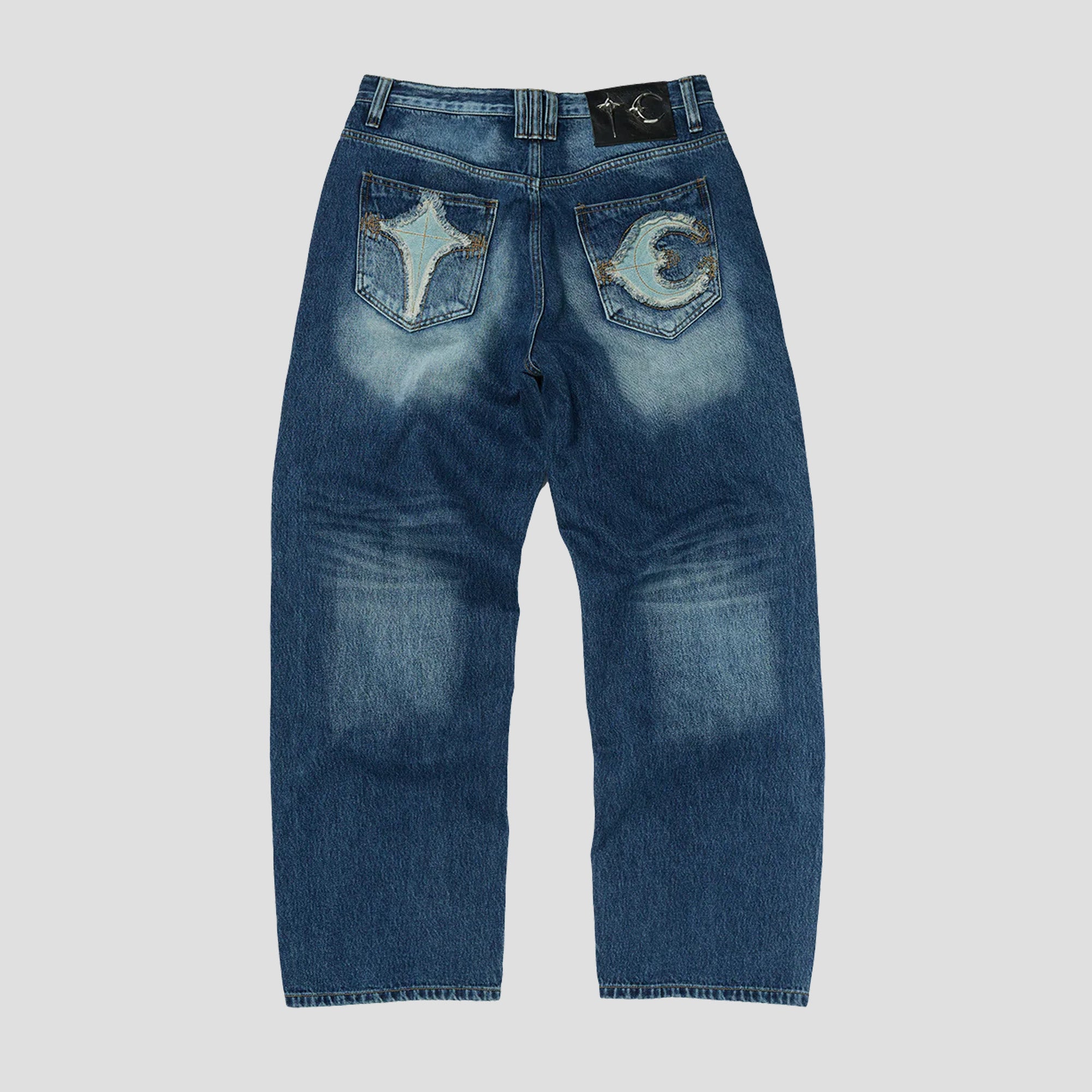 TC LEATHER BACK POCKET JEANS