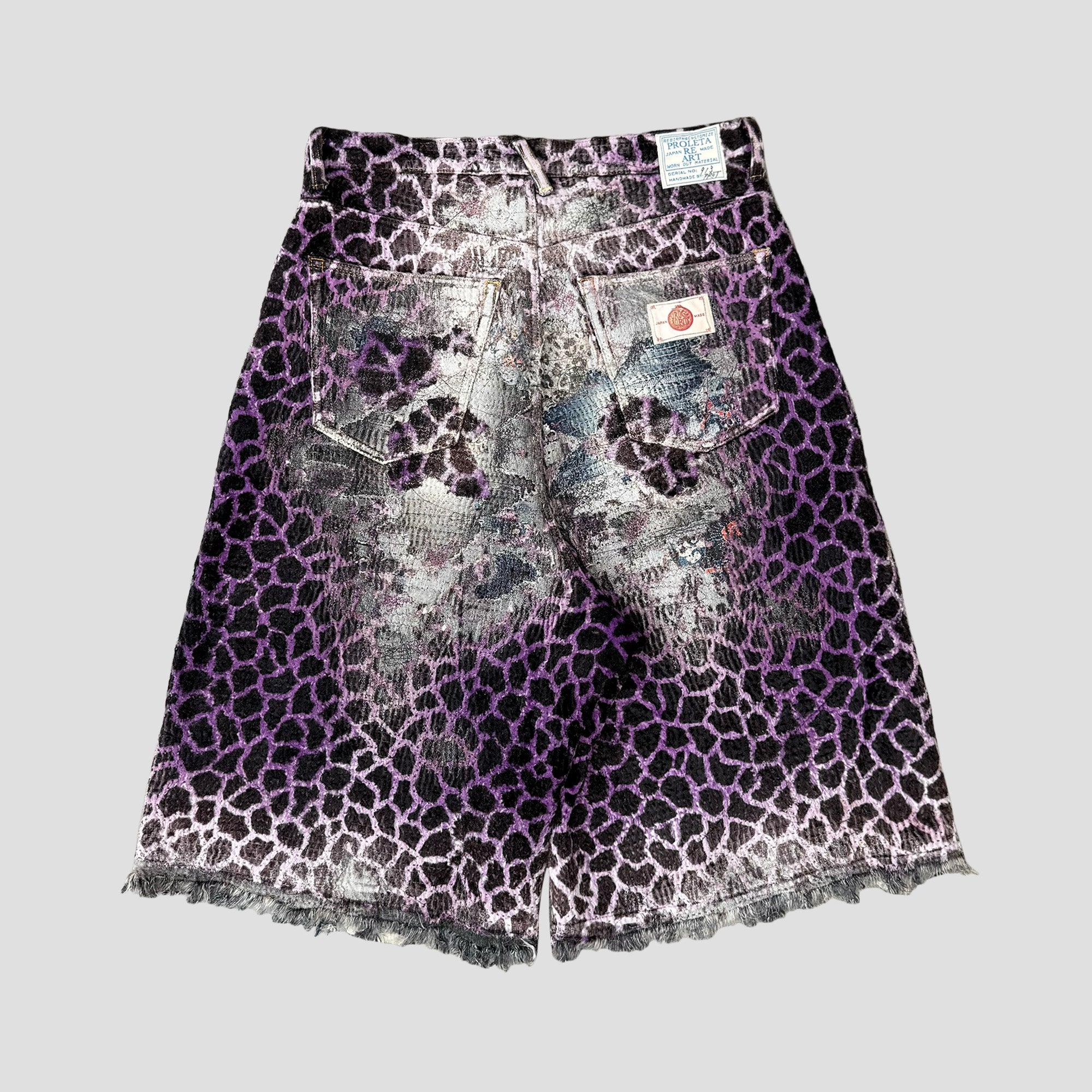 GIRAFFE ECO FUR BORO x STUDS BAGGY SHORTS