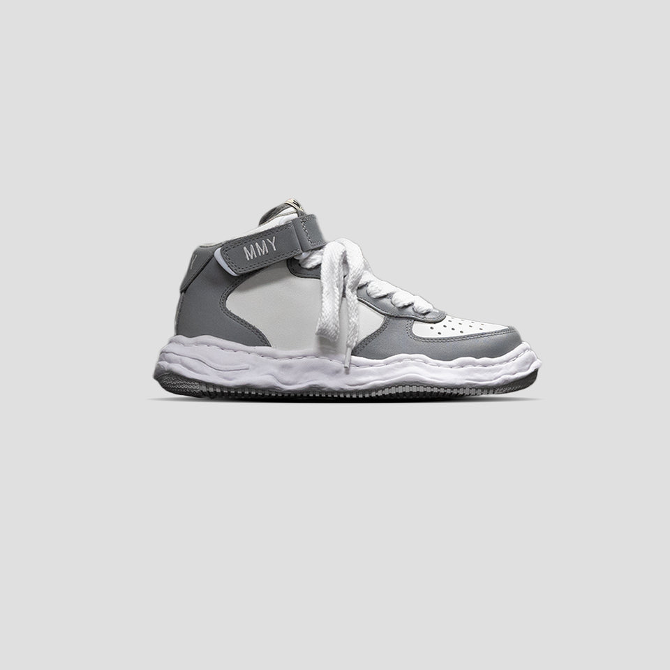 WAYNE OG SOLE MID TOP SNEAKERS - WHITE/GRAY