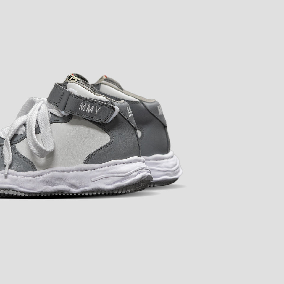 WAYNE OG SOLE MID TOP SNEAKERS - WHITE/GRAY