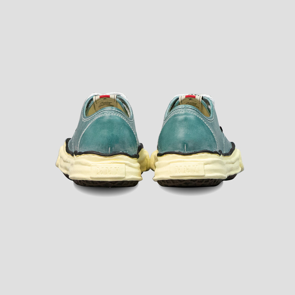 BAKER OG SOLE LOW-TOP PARAFFIN LEATHER SNEAKERS