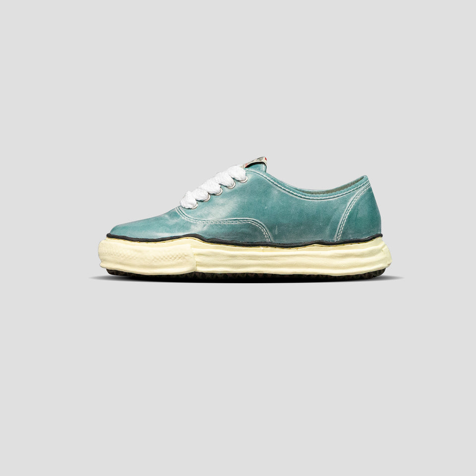 BAKER OG SOLE LOW-TOP PARAFFIN LEATHER SNEAKERS