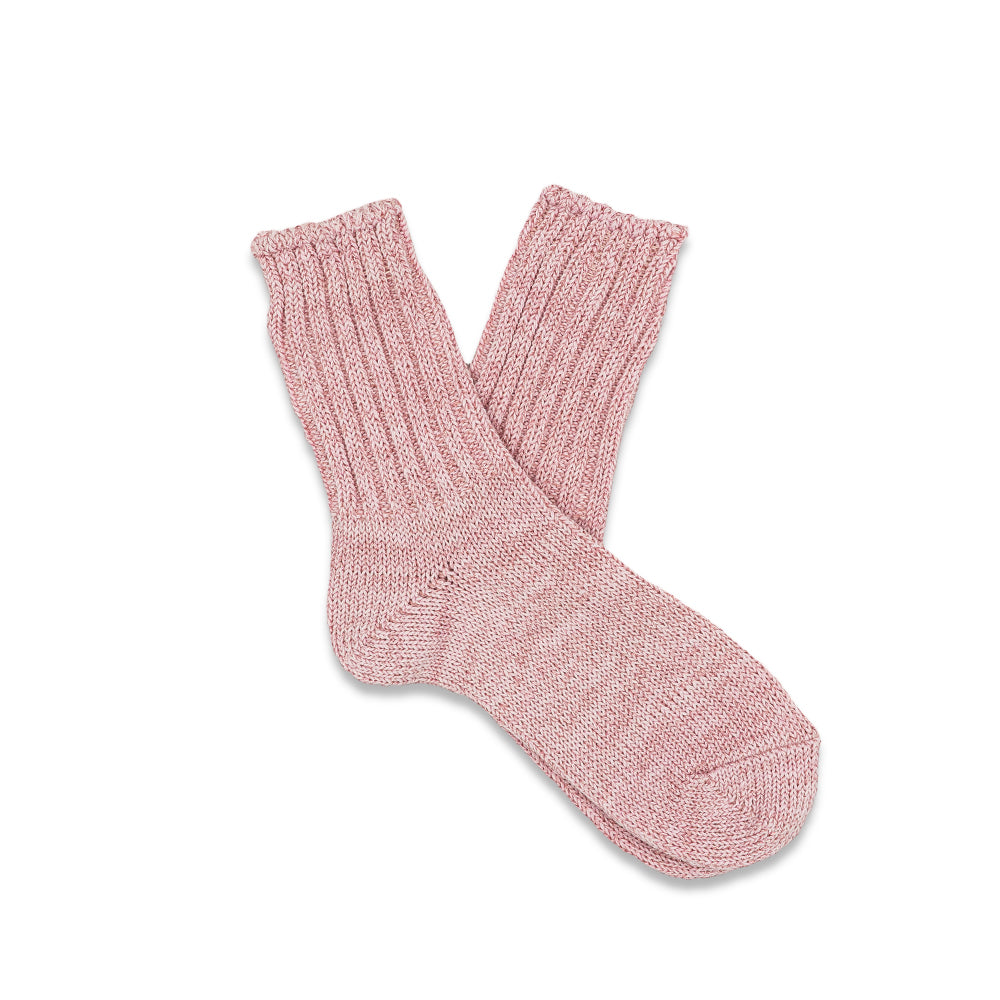 ANONYMOUS ISM - Glitter Rib Crew Socks - Pink (Women's) at Mannahatta NYC