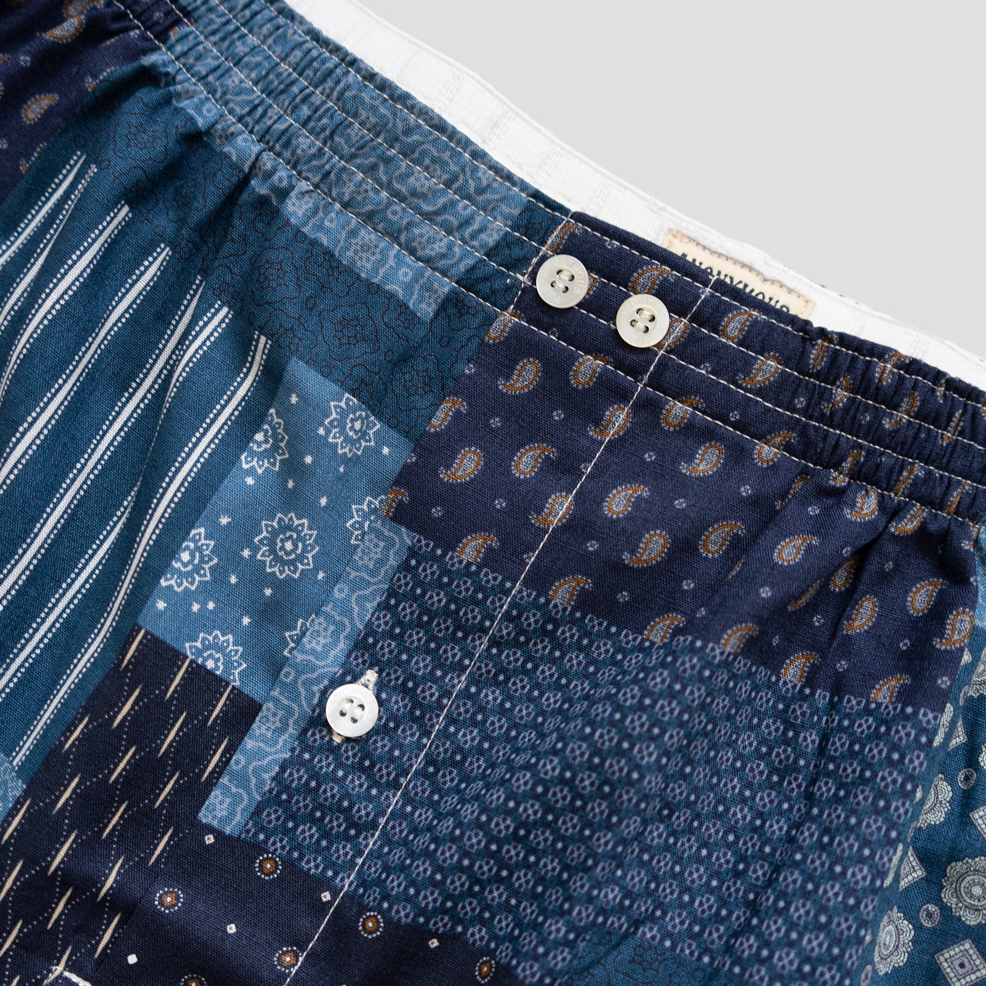 BANDANA PATCHWORK BOXER - BLUE