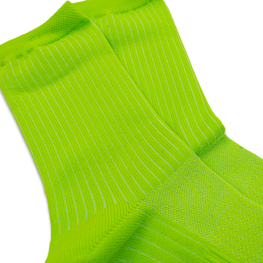 Mesh Neon Crew Socks - Green (Women's)