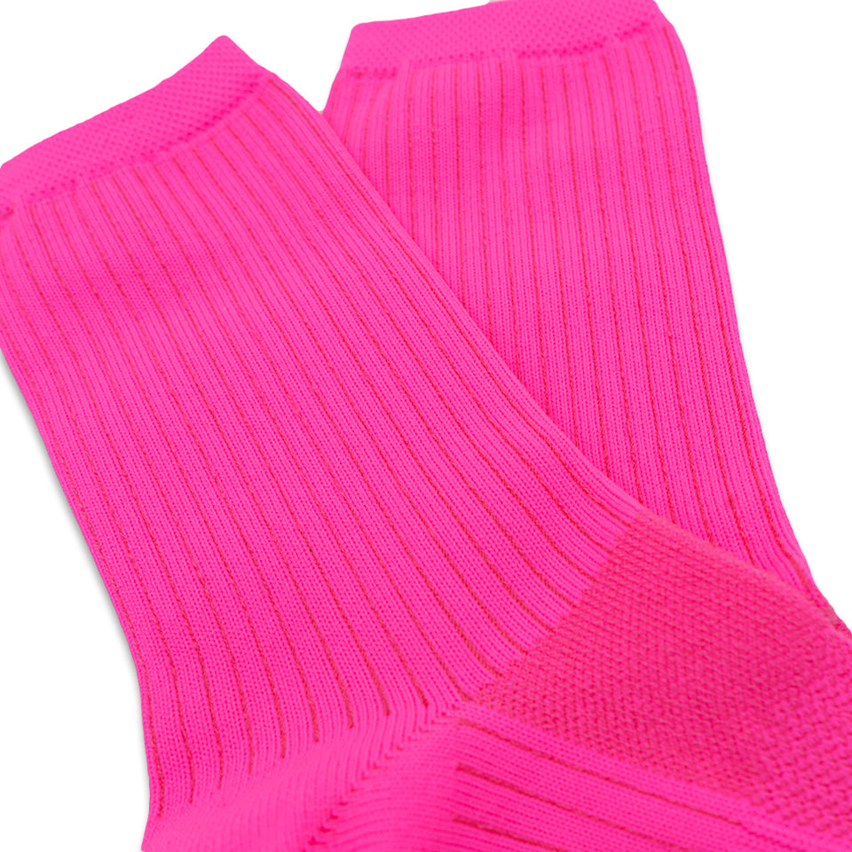 Mesh Neon Crew Socks - Pink (Women's)