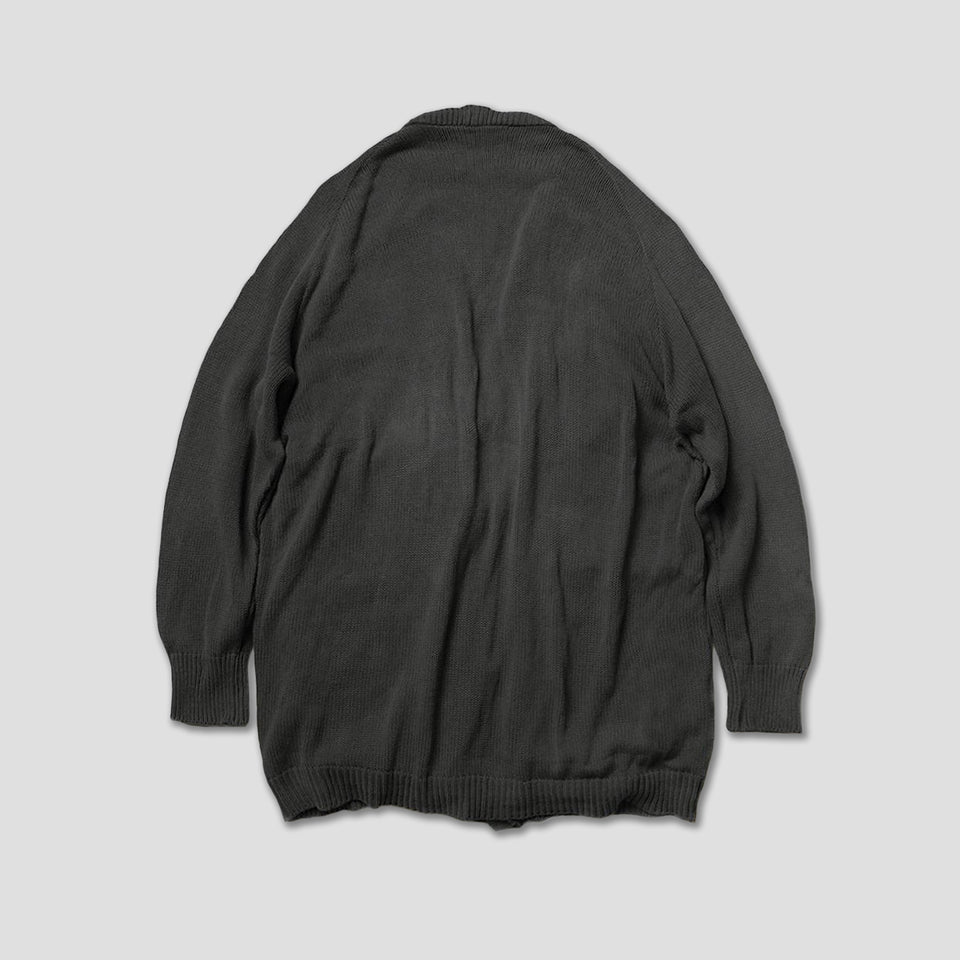 CHINO x COTTON KNIT GAME CARDIGAN (JOURNEY REMAKE) - BLACK