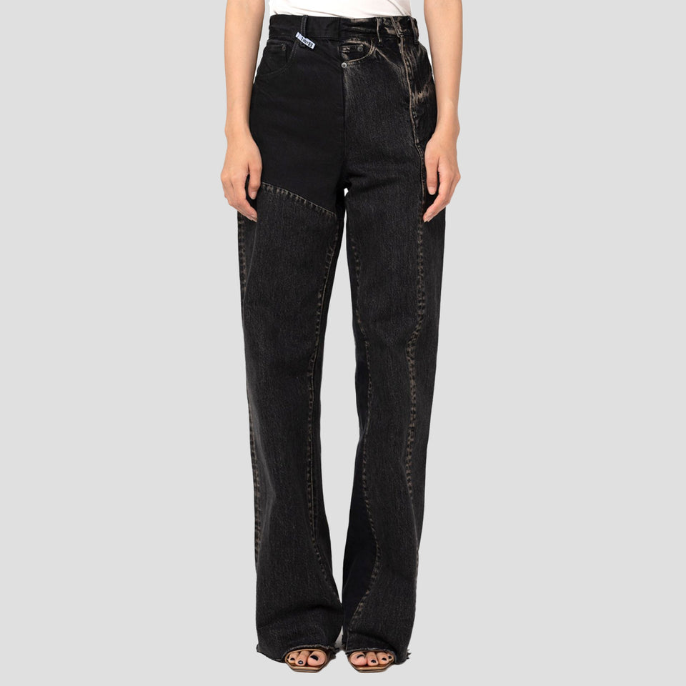 DECONSTRUCTED DENIM JEANS