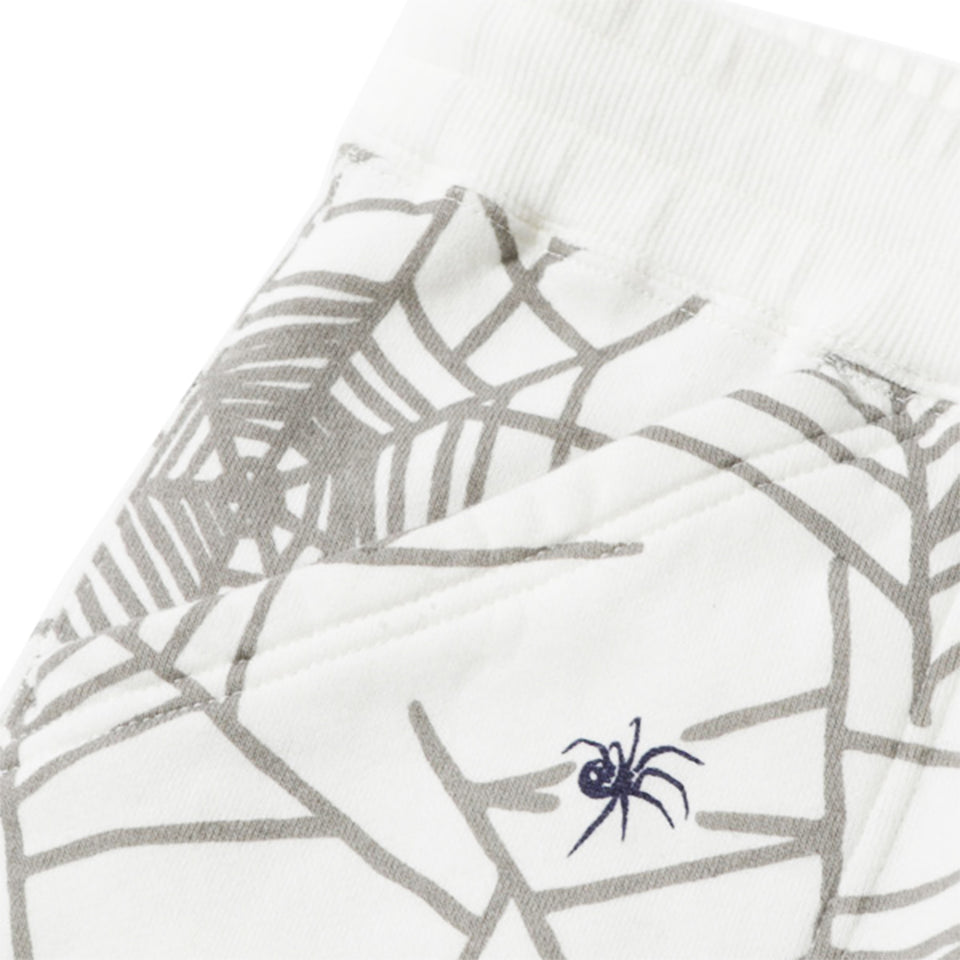 SPIDER WEB SWEAT PANTS - WHITE