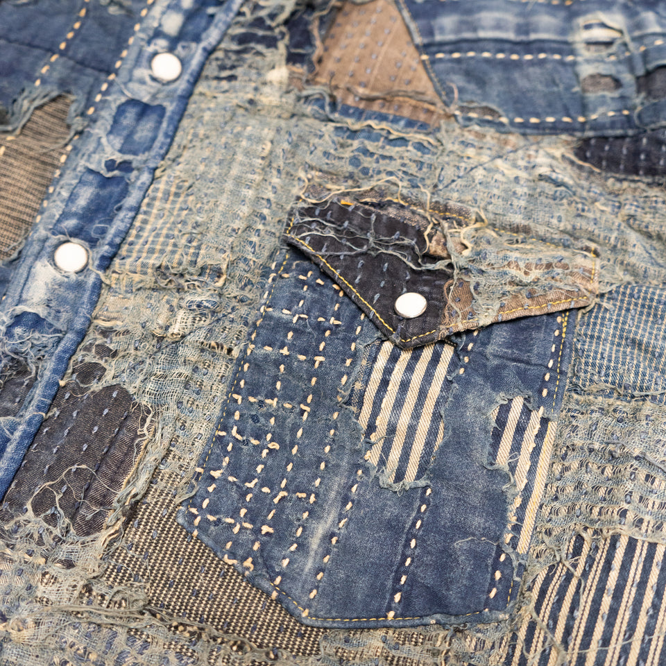 NORA x KAYA BORO WESTERN SHIRT JACKET - INDIGO