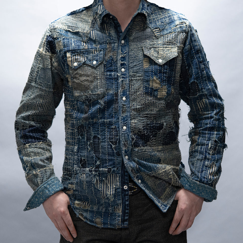 NORA x KAYA BORO WESTERN SHIRT JACKET - INDIGO