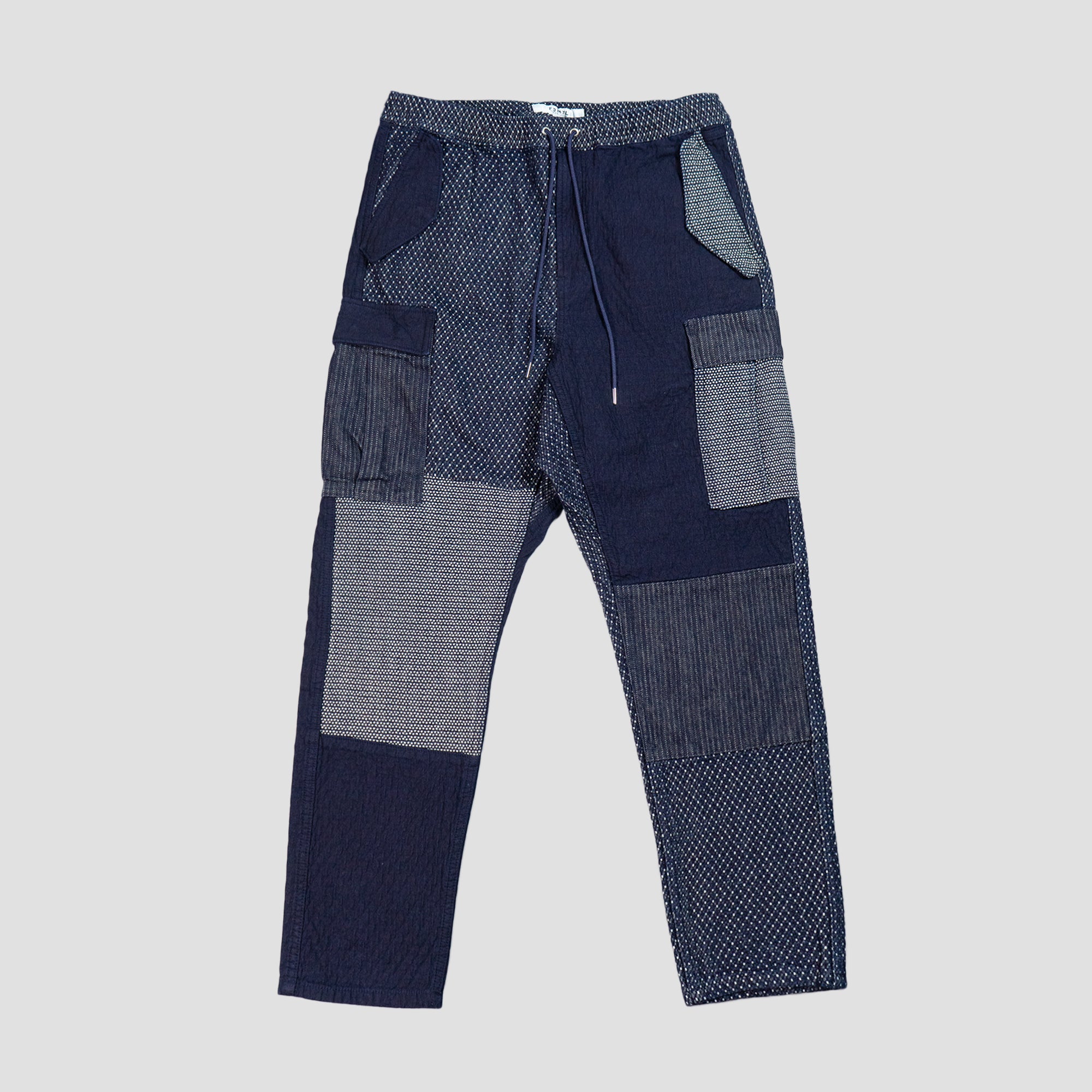 FDMTL - BORO PATCHWORK CARGO RINSE PANTS