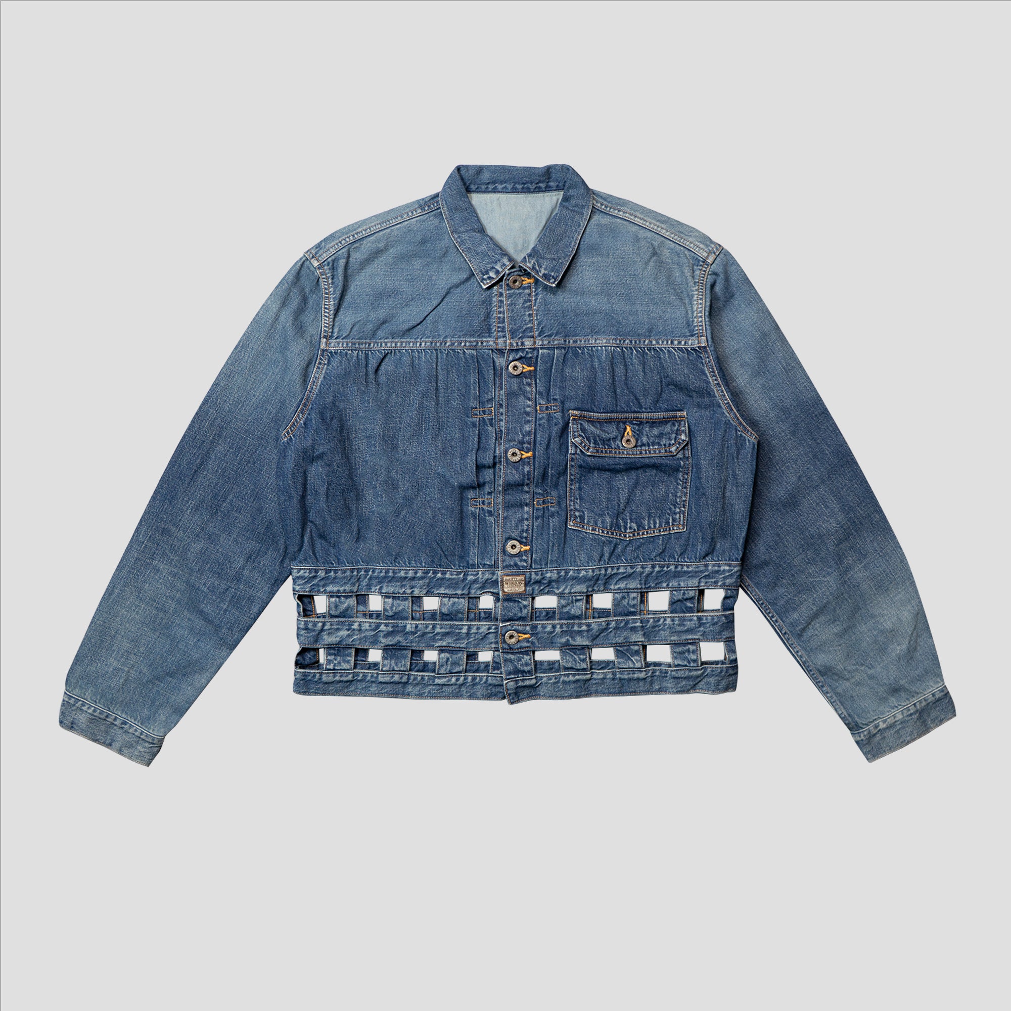 11.5oz DENIM WINDOWPANE 1st JACKET