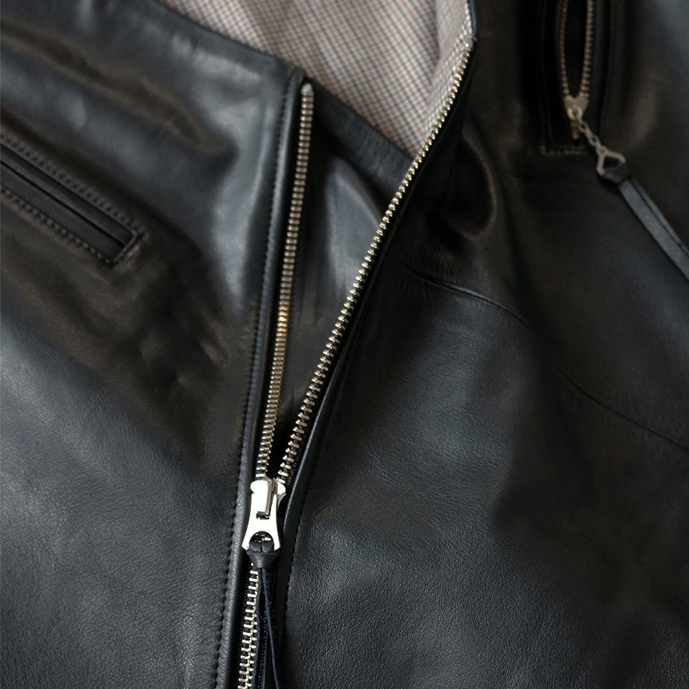 LEATHER RIDERS MINI PANCHO - BLACK