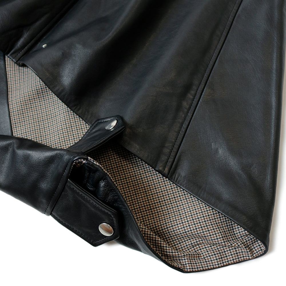 LEATHER RIDERS MINI PANCHO - BLACK