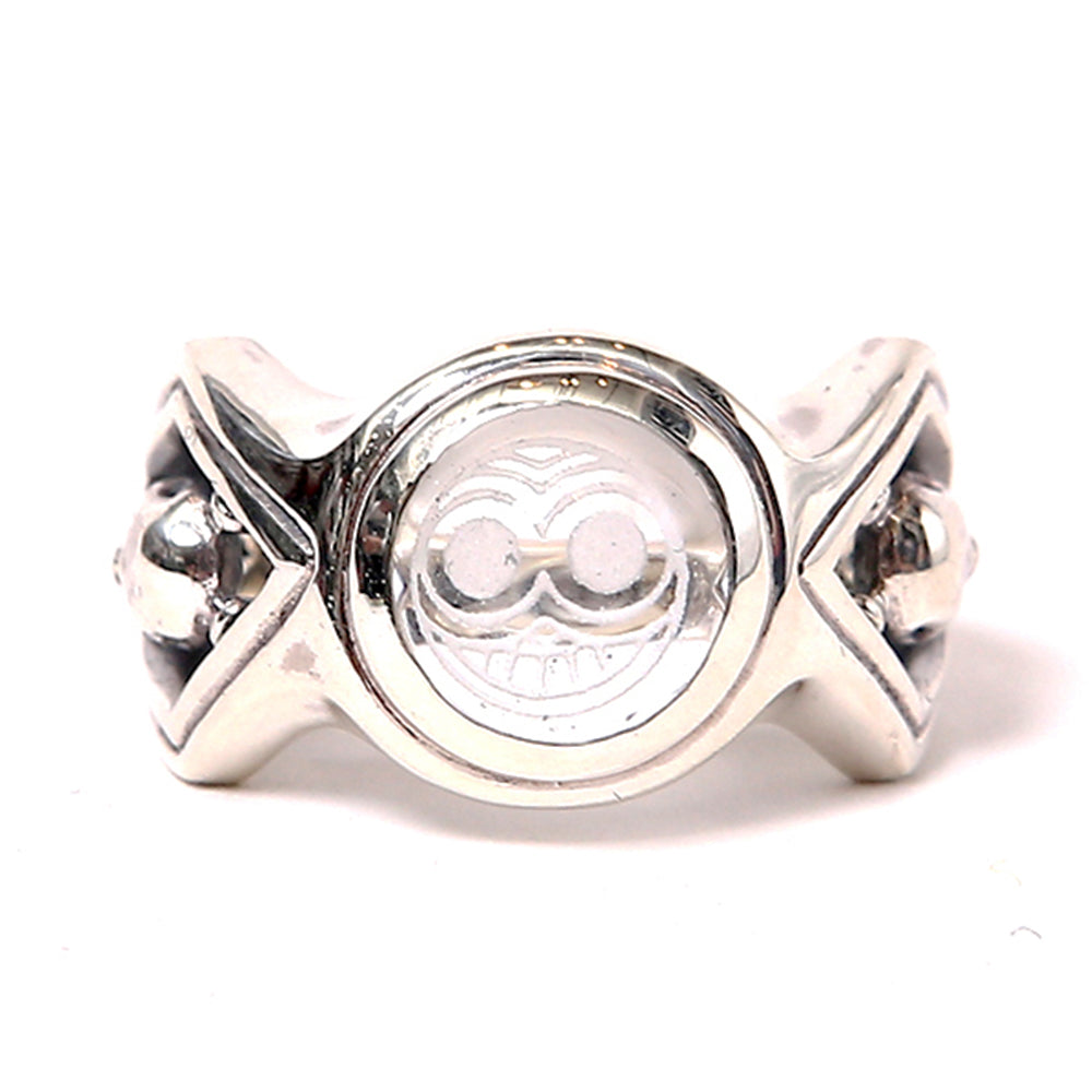 MAGICAL DESIGN - MARKED CRYSTAL RING - SILVER