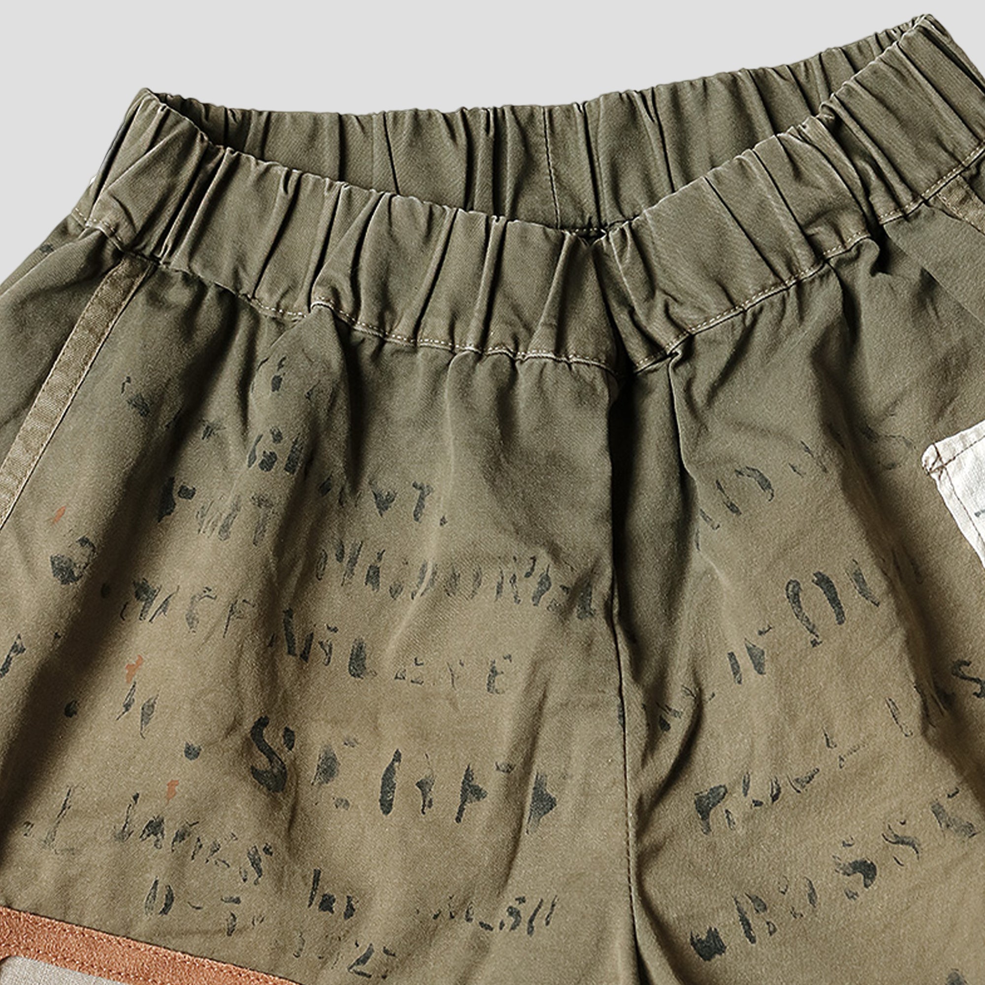 EGYPTIAN TWILL REMAKE SHORTS - OLIVE