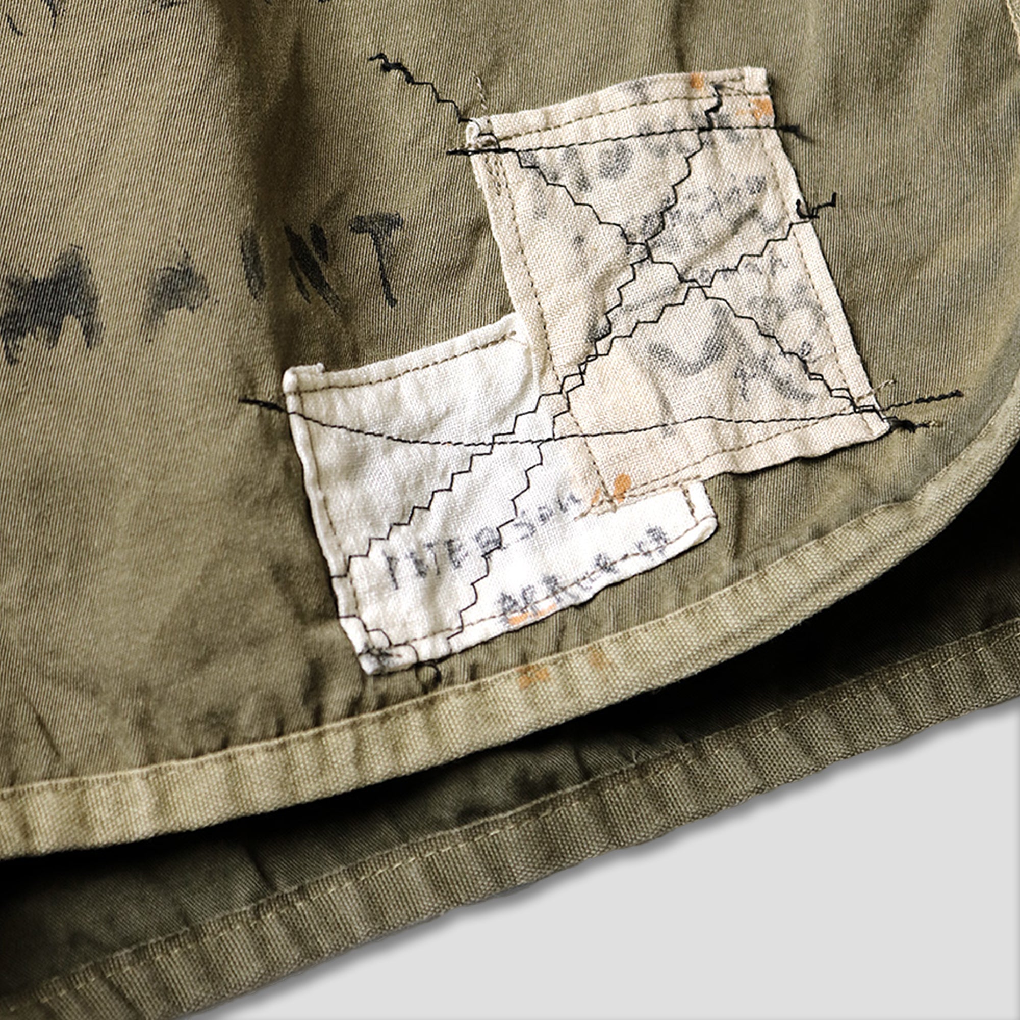 EGYPTIAN TWILL REMAKE SHORTS - OLIVE